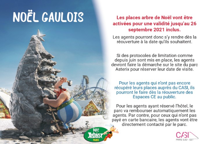 Arbre De Noel Casi 21 Report De La Visite Au Parc Asterix Date Au Choix Sud Rail Pse