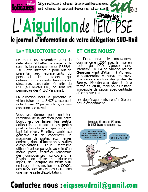 L’aiguillon de l’EIC PSE Novembre 2024