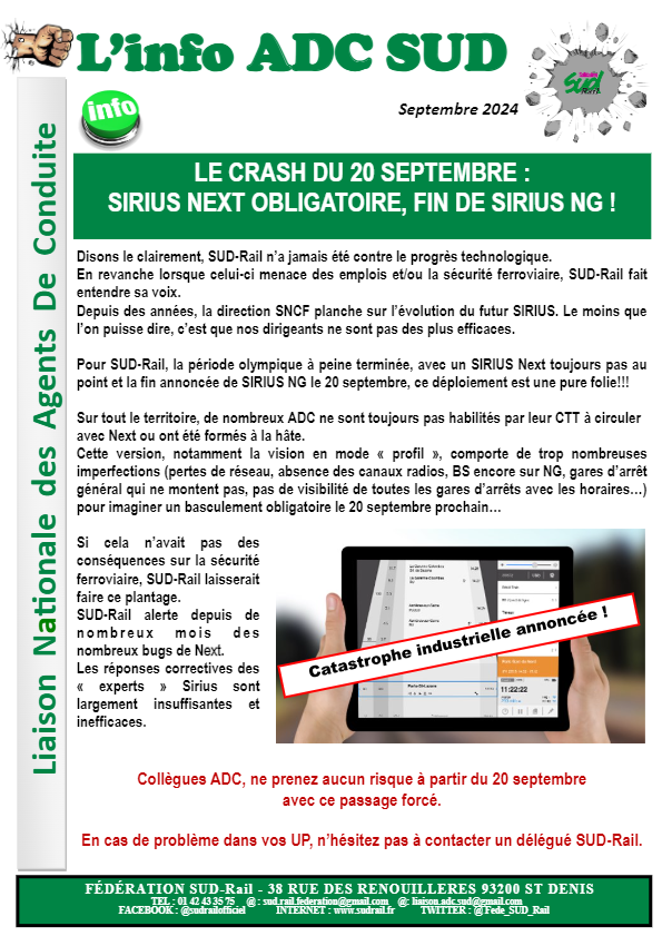 LN ADC : La fin de sirius next, annonce d’une catastrophe